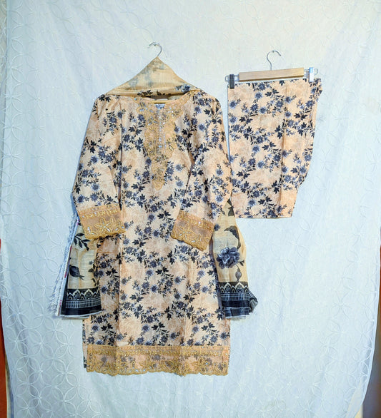 STITCHED 3 PIECE PRINTED LAWN