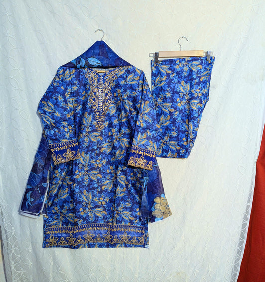 STITCHED 3 PIECE PRINTED LAWN