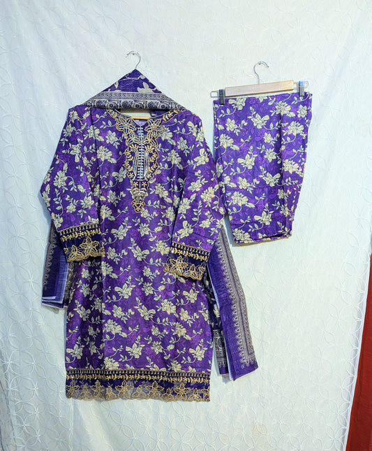 STITCHED 3 PIECE PRINTED LAWN