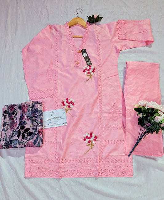 Stitched 3 PC embroided collection