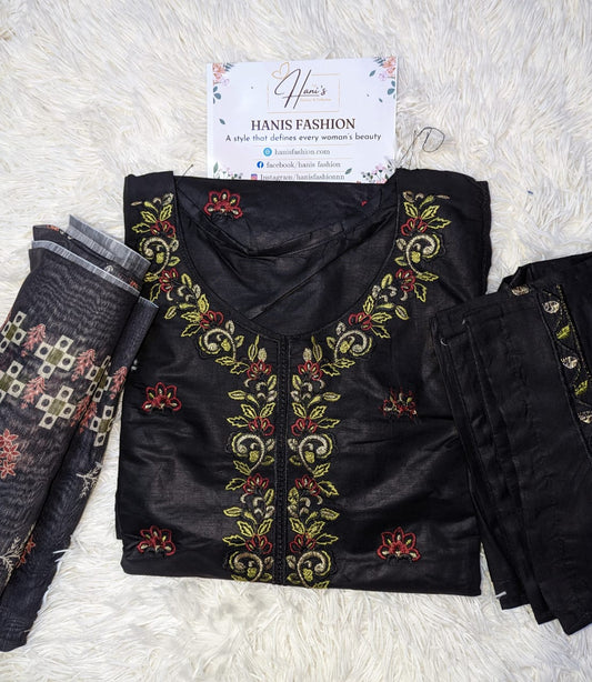 Stitched 3 Pc  embroidered  collection